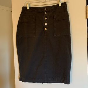 EUC! The Limited grey button fly pencil skirt